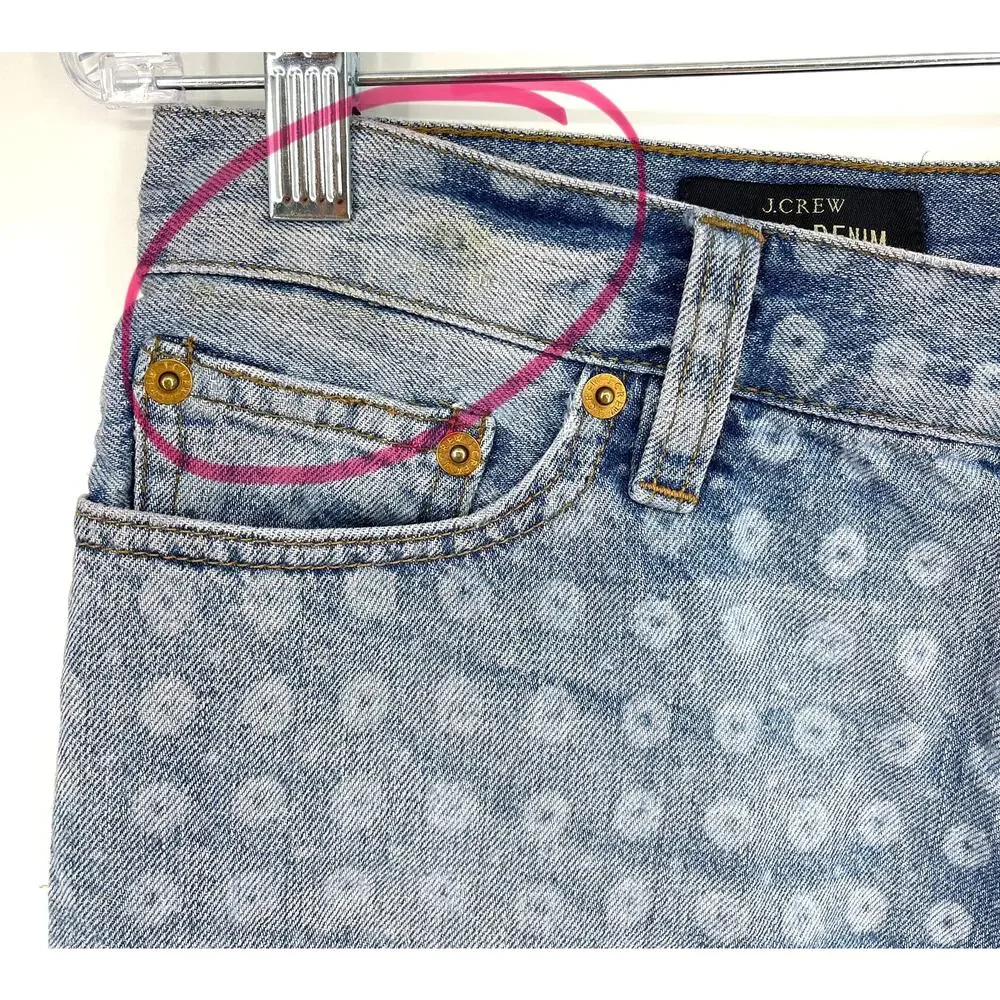 J.Crew Indigo Denim Jean Shorts Rolled Hem Size 26‎